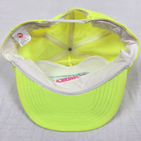 Vintage Chevrolet Neon Hat Cap Adult One Size Snap Back Chevy Trucker Racing - Picture 3 of 11
